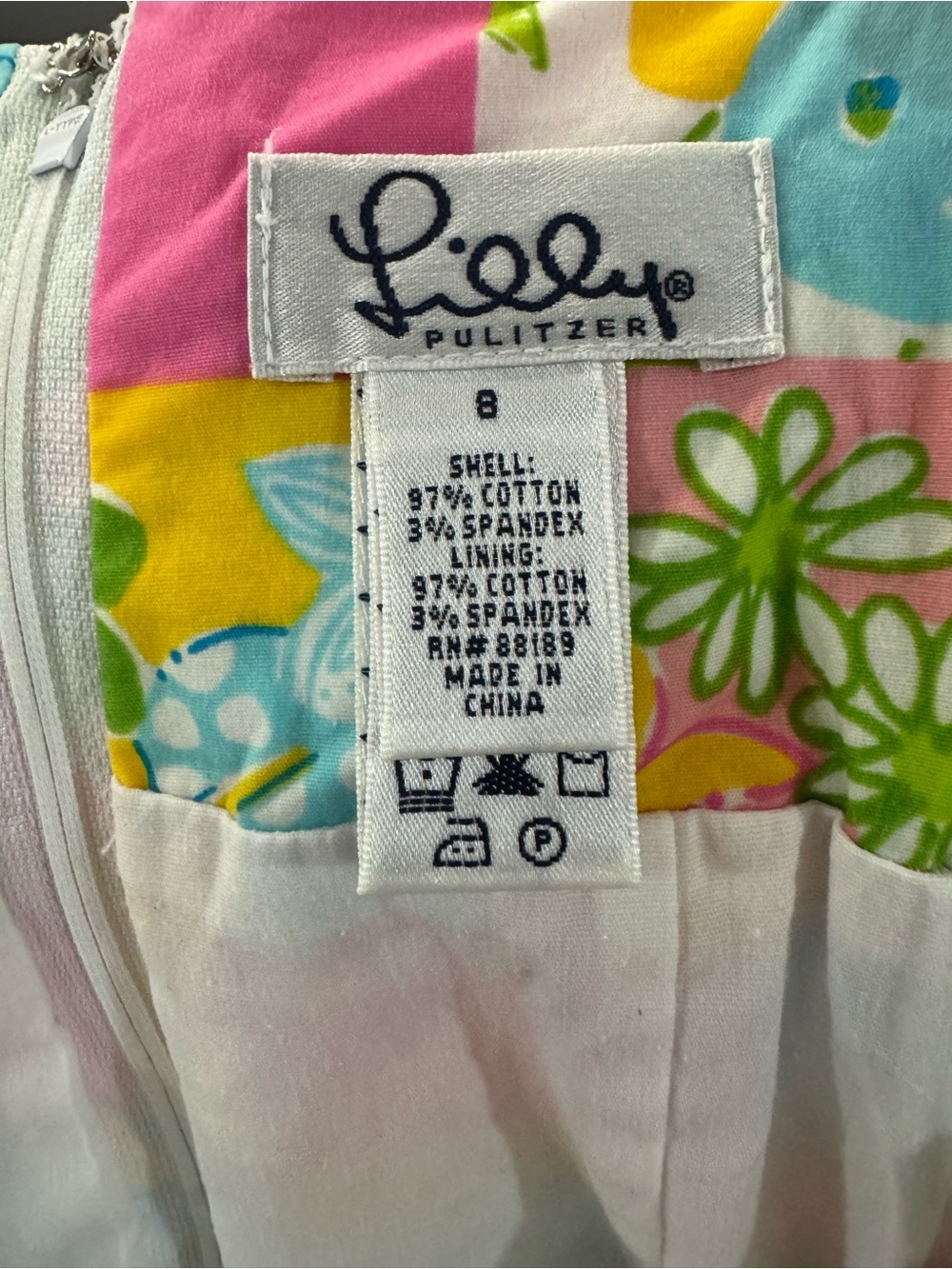 Lilly‎ Pulitzer Vintage White Tag Patch Dress Size 8 - Picture 5 of 5
